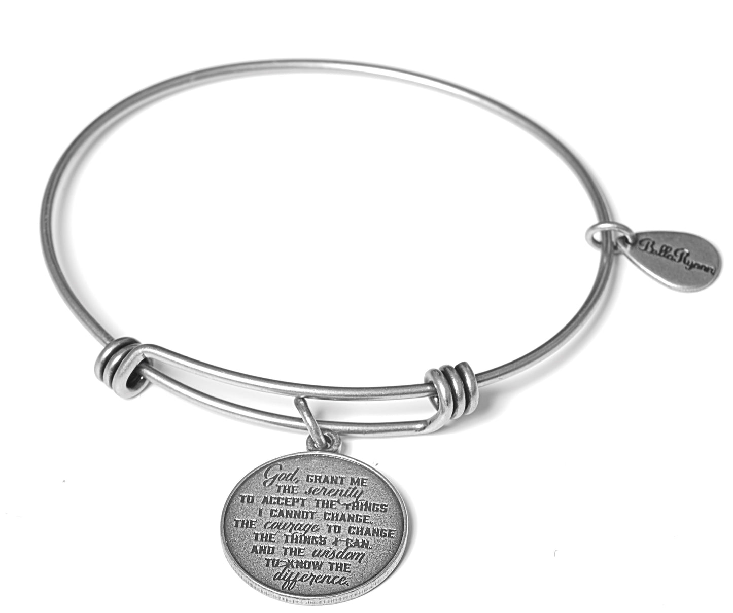Bracelet-Silver Serenity Prayer-Bangle