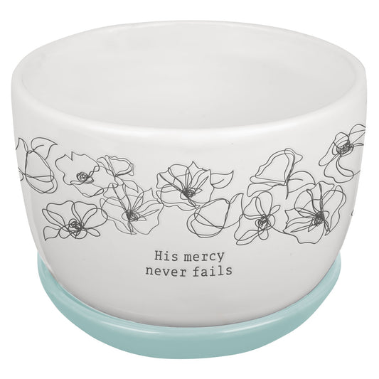Decorative Planter/Bowl-His Mercy Never Fails
