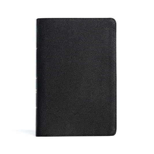 CSB Giant Print Reference Bible-Black Genuine Leather Indexed