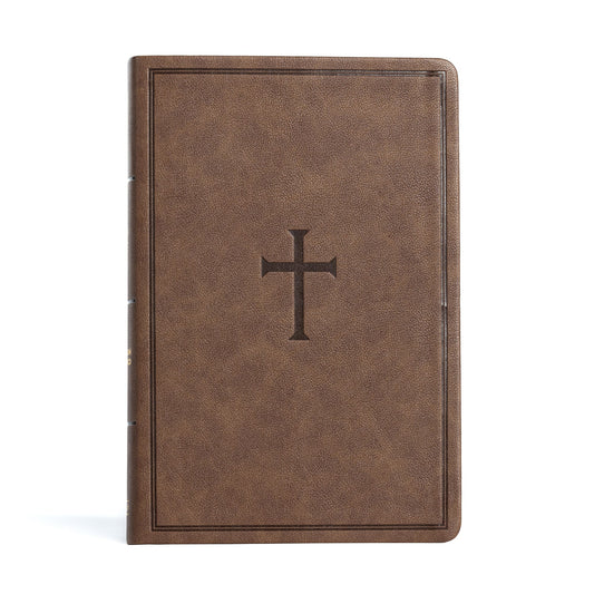 CSB Giant Print Reference Bible-Brown LeatherTouch