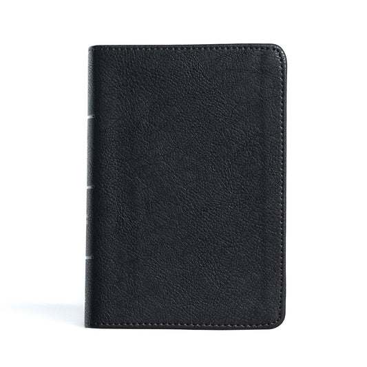 CSB Large Print Compact Reference Bible-Black Leathertouch