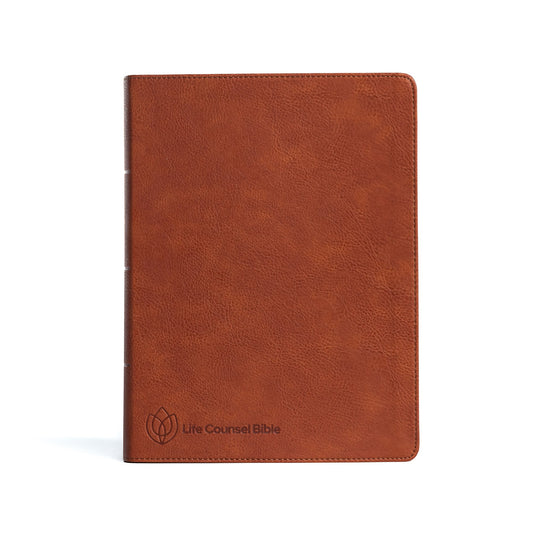 CSB Life Counsel Bible-Burnt Sienna LeatherTouch Indexed