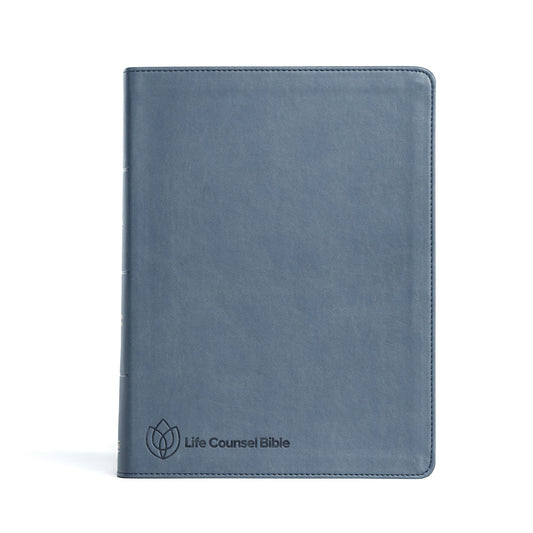 CSB Life Counsel Bible-Slate Blue LeatherTouch