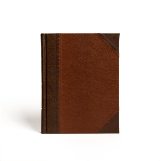 CSB Notetaking Bible/Large Print Edition-Brown/Tan LeatherTouch