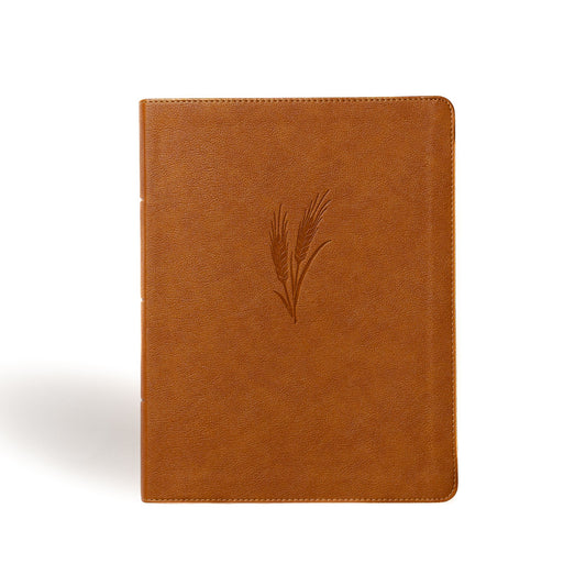 CSB Notetaking Bible/Large Print Edition-Camel LeatherTouch