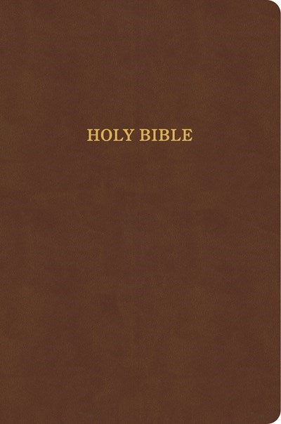 KJV Large Print Thinline Bible (Value Edition)-Brown LeatherTouch