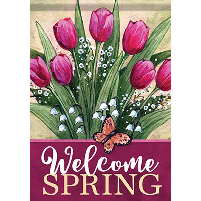 Flag-Garden-Durasoft-Welcome Spring (12.5" x 18")
