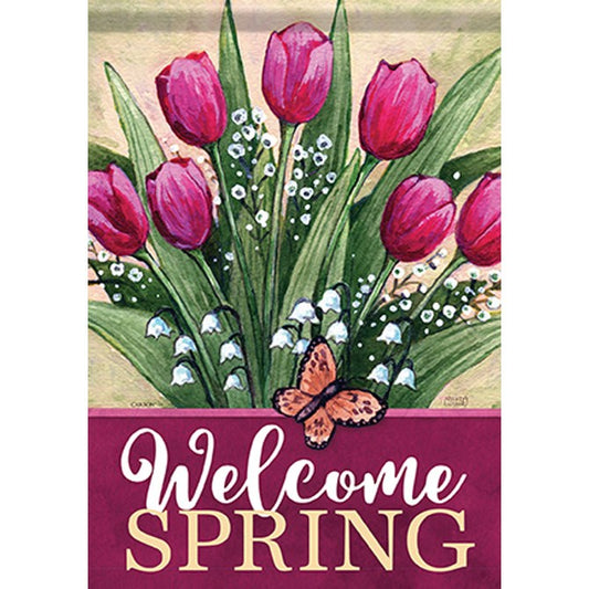 Flag-Garden-Durasoft-Welcome Spring (12.5" x 18")