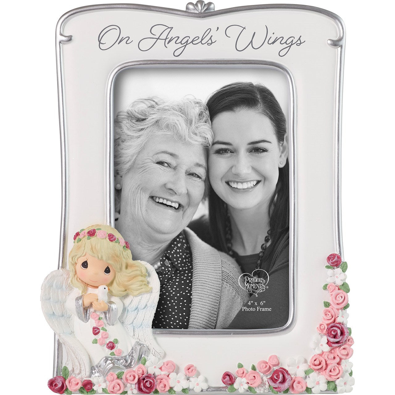 Photo Frame-On Angels' Wings (Holds 4 x 6 Photo)