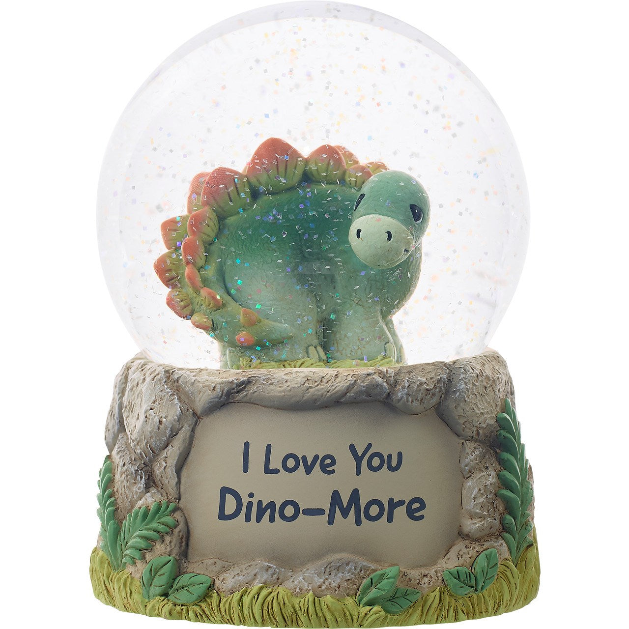 Musical Snow Globe-I Love You Dino-More/Mozarts Lullaby (5.5")