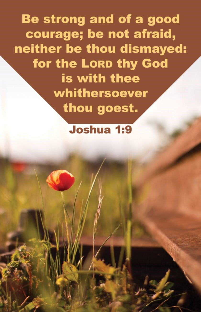 Bulletin-Be Strong And Of A Good Courage/God Is WIth Thee (Pack Of 100)