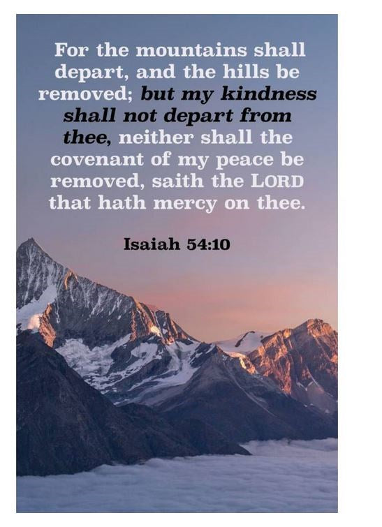 Bulletin-For The Mountains Shall Depart...But My Kindness Shall Not Depart (Pack Of 100)
