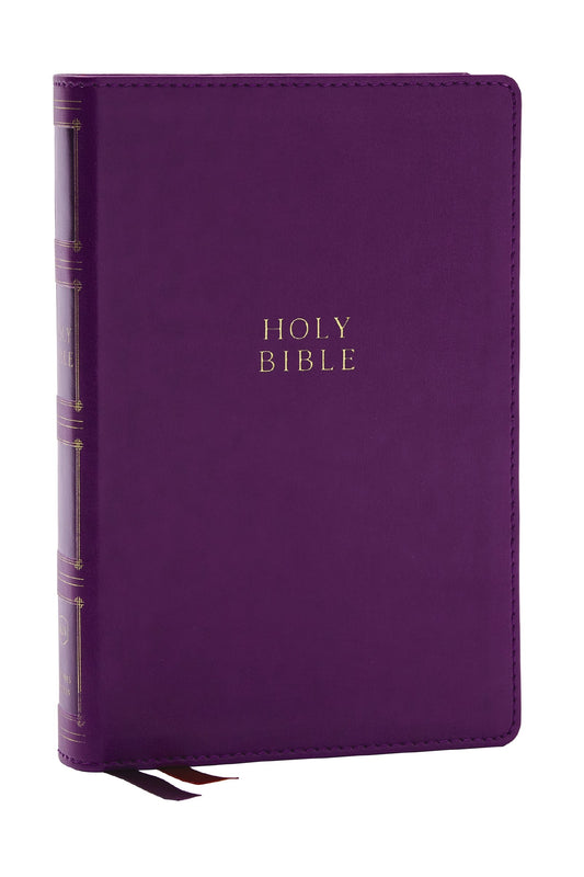 KJV Compact Center-Column Reference Bible (Comfort Print)-Purple Leathersoft Indexed