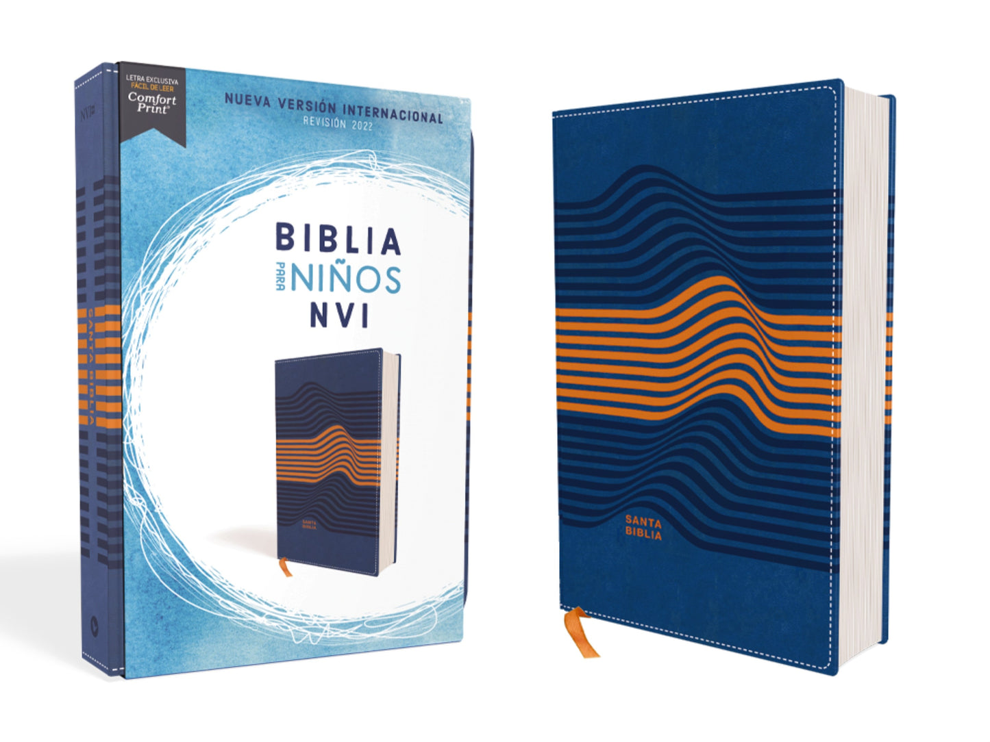 NVI Holy Bible For Kids (Revised Text 2022) (Biblia Para Ninos  Texto Revisado 2022)-Blue Leathersof