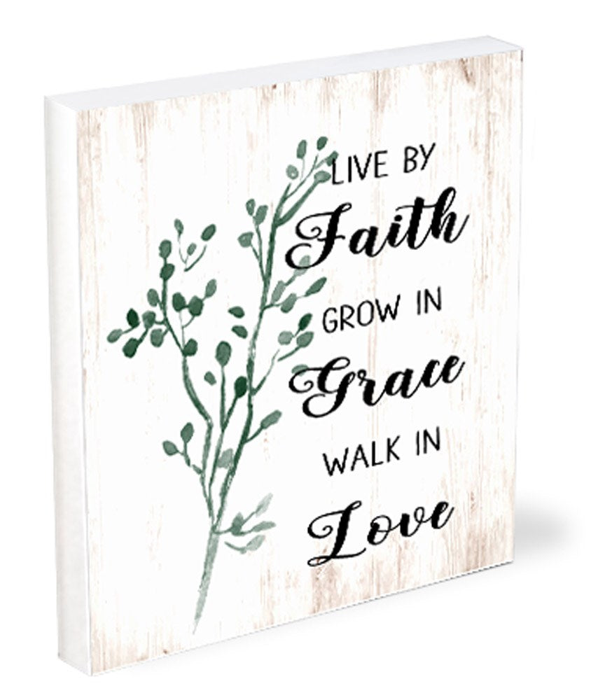 Shelfie Sitter-Live By Faith (4 x 5)