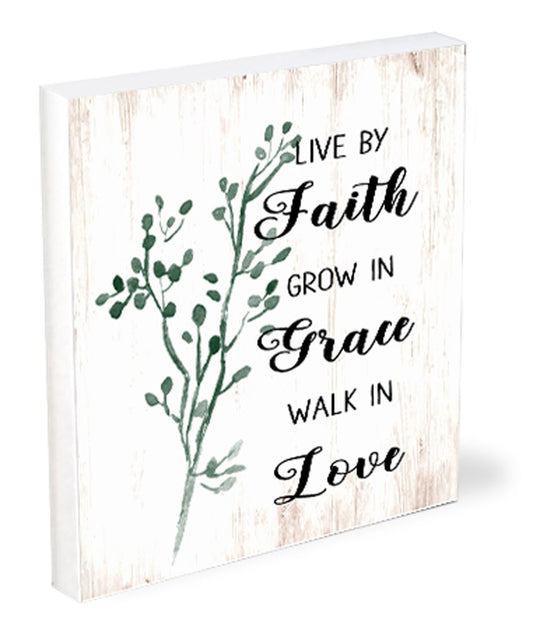 Shelfie Sitter-Live By Faith (4 x 5)
