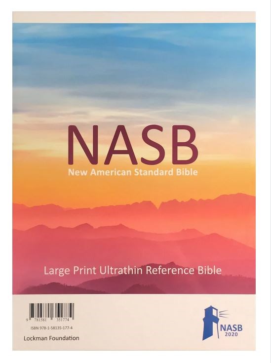 NASB 2020 Large Print Ultrathin Reference Bible-Black Calfskin Leather (#3573)