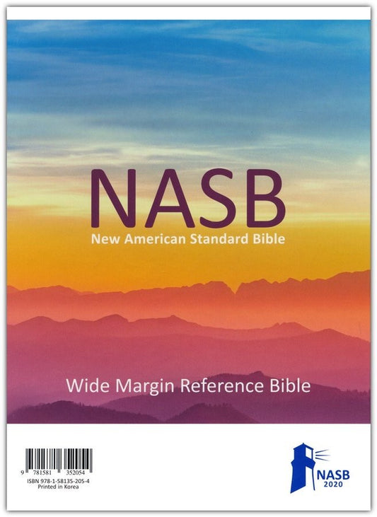 NASB 2020 Wide Margin Reference Bible-Black Genuine Leather