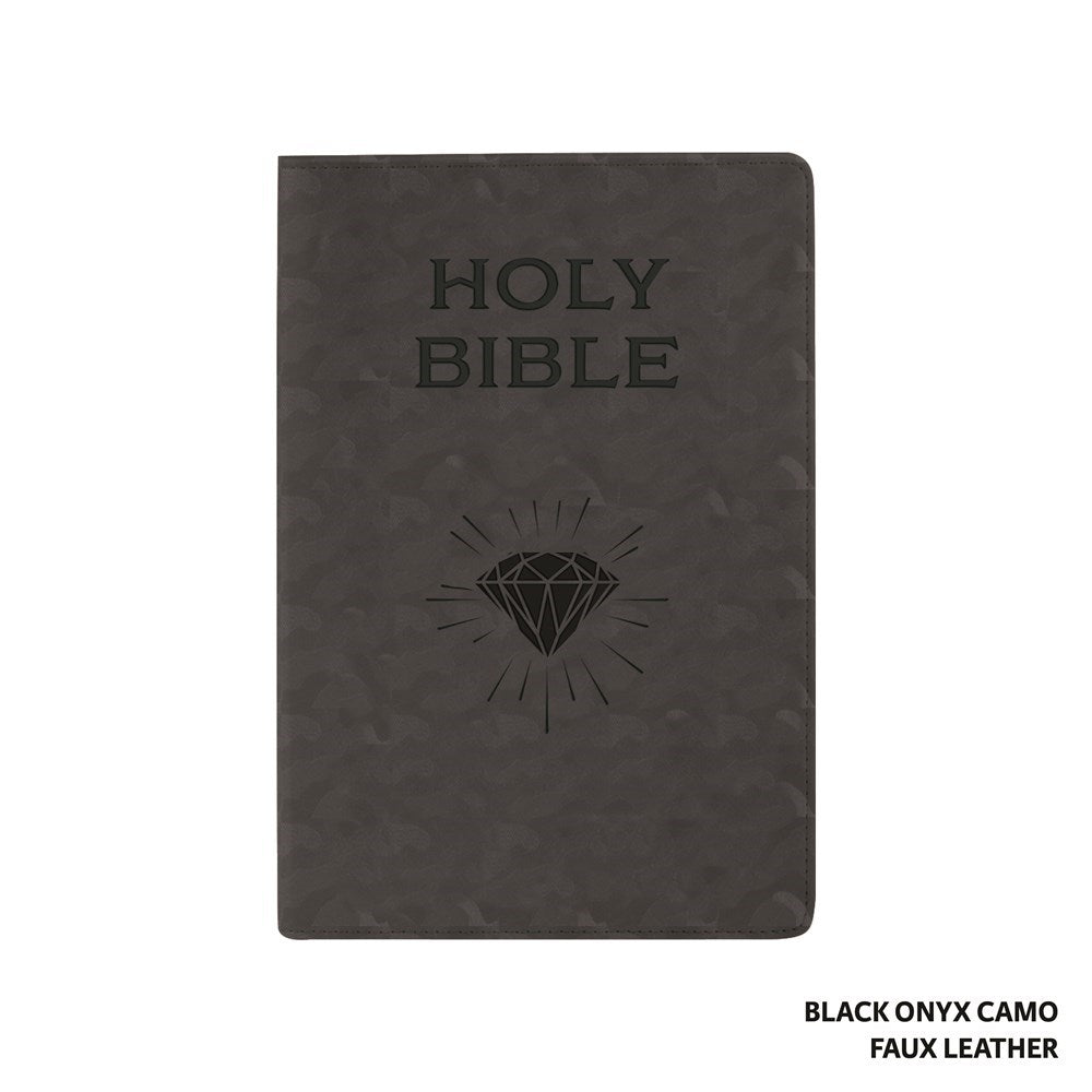 LSB Legacy Standard Bible Children's Bible-Onyx Black Camo Faux Leather