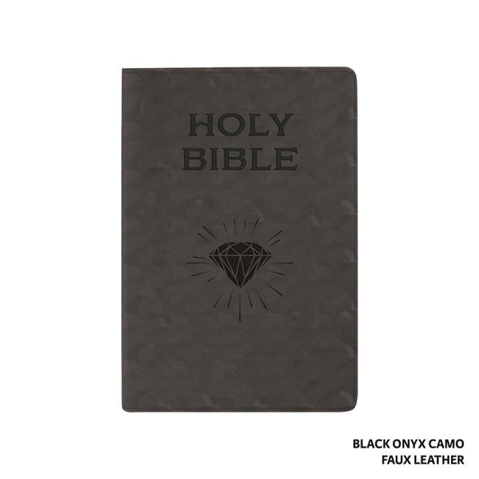 LSB Legacy Standard Bible Children's Bible-Onyx Black Camo Faux Leather