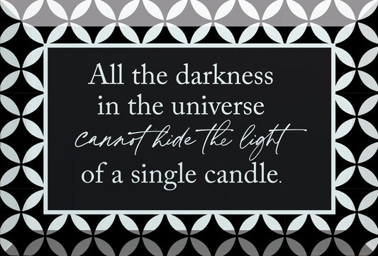 Glass Plaque-All The Darkness (6 x 4)