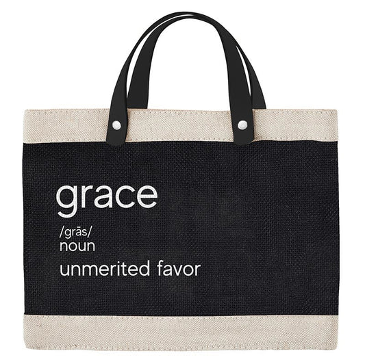 Mini Market Tote-Grace (12.5" x 9.5"x  5.5")