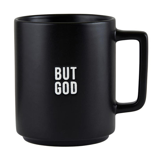 Matte Cafe Mug-But God (15 Oz)