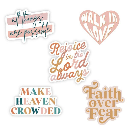 Retro Sticker Pack-(Approx 3" x 3" Each) (Set Of 5 Assorted Stickers)