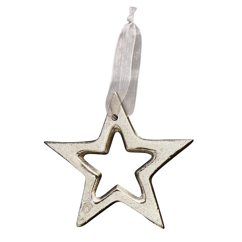 Ornament-Silver Star (4" x 4")