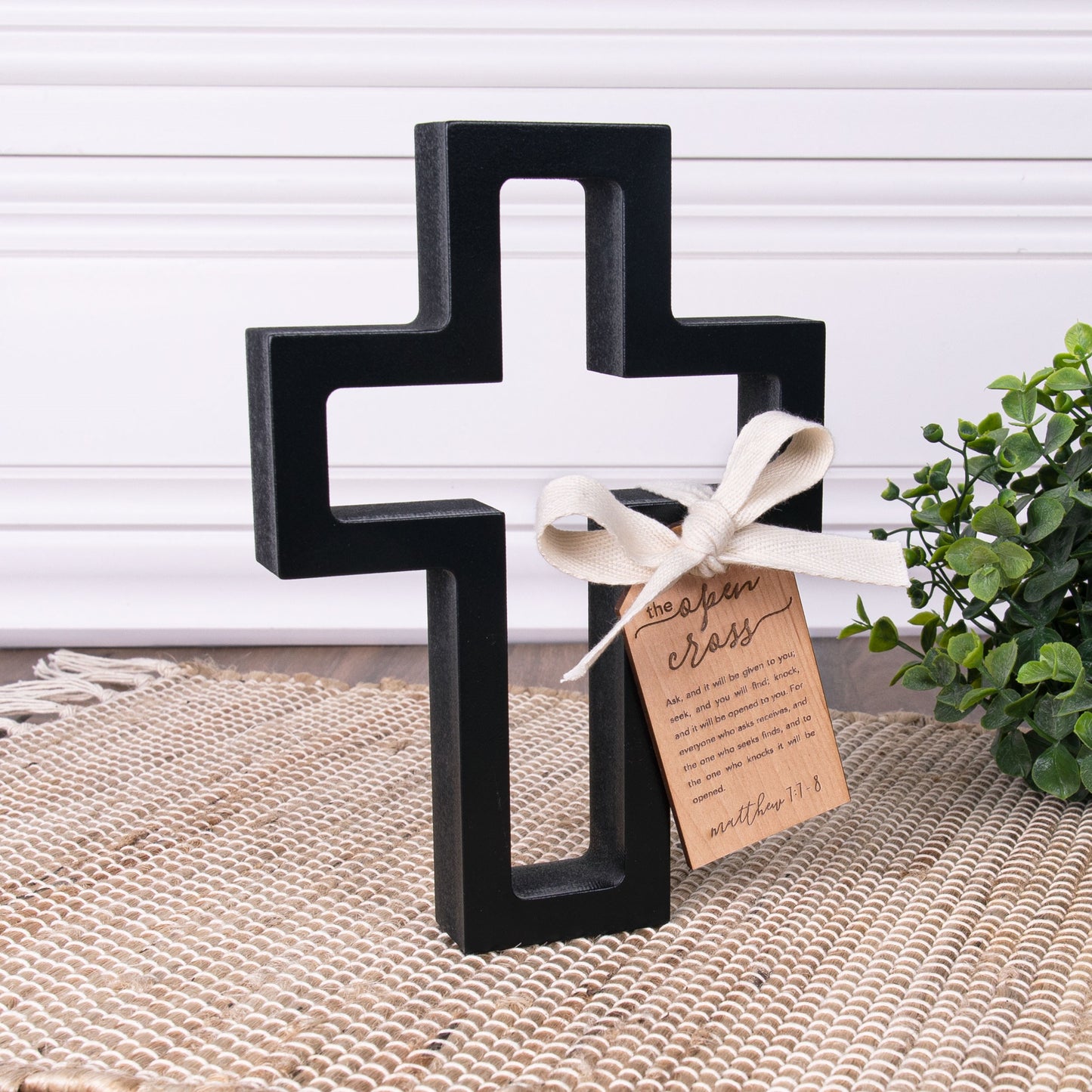 Wall Cross-Open Cross w/Tag (5.75 x 8)