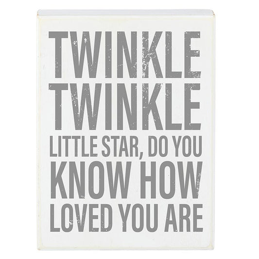 Box Sign-Twinkle Star (6" x 8")