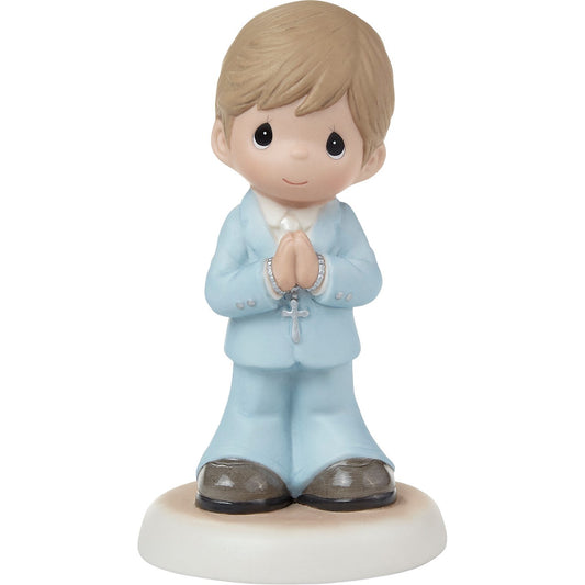 Figurine-Blessings On Your First Communion-Boy (Brunette)