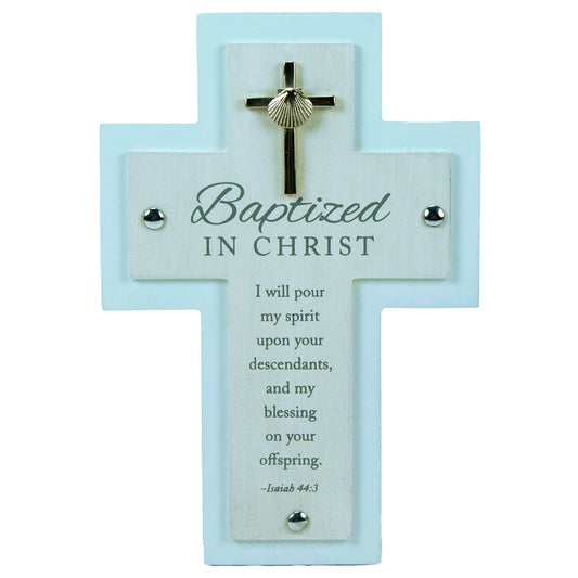Cross-Baptized In Christ-Blue