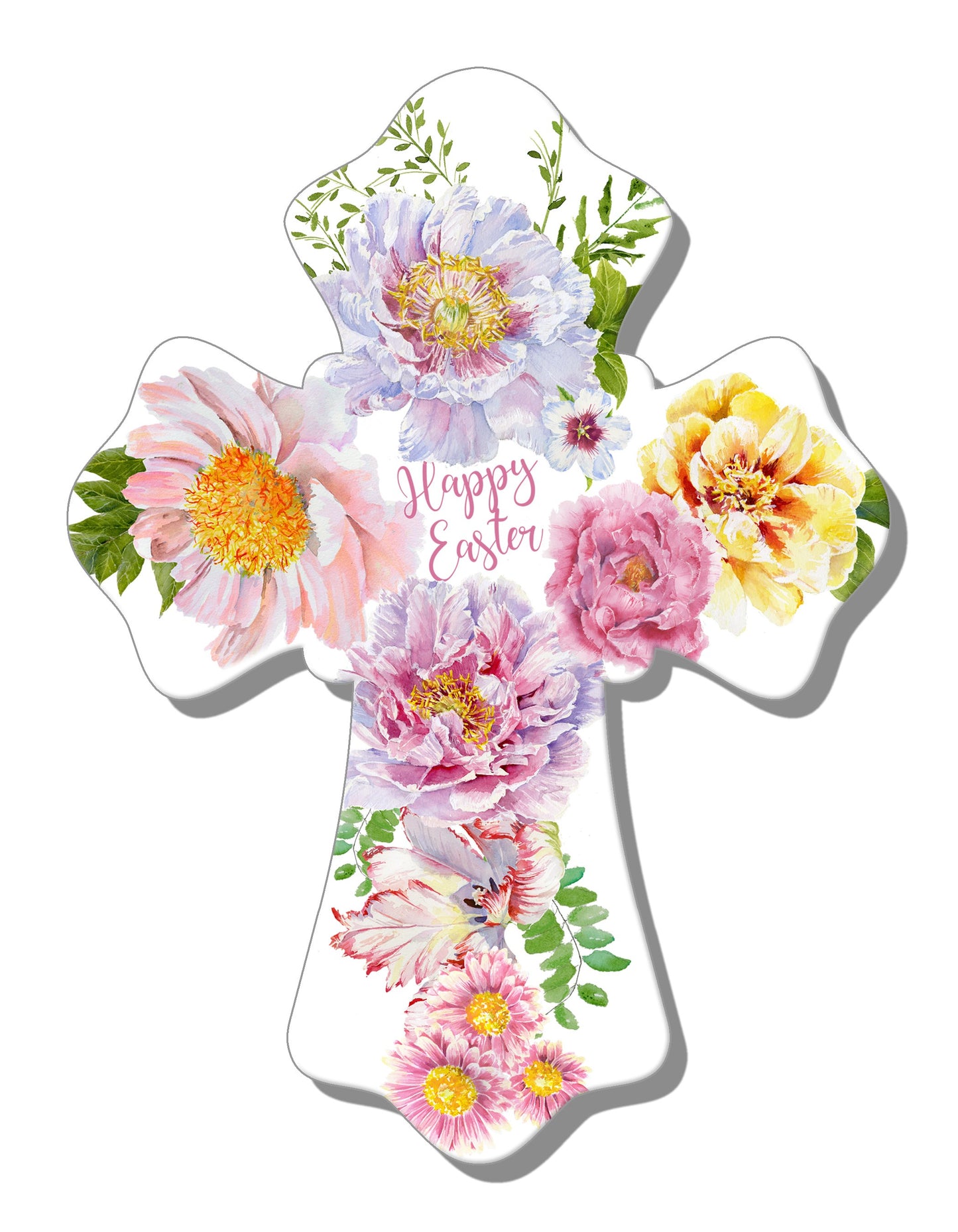Wall Cross-Happy Easter (6" x 8")