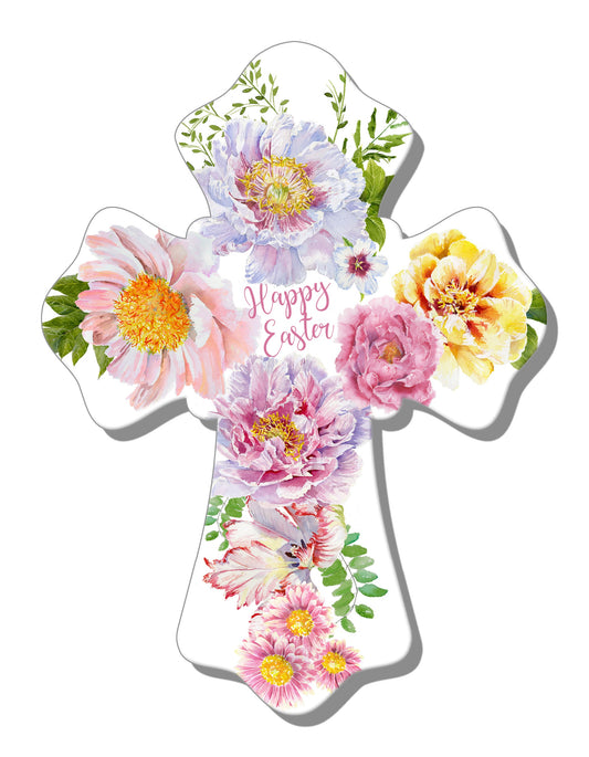 Wall Cross-Happy Easter (6" x 8")