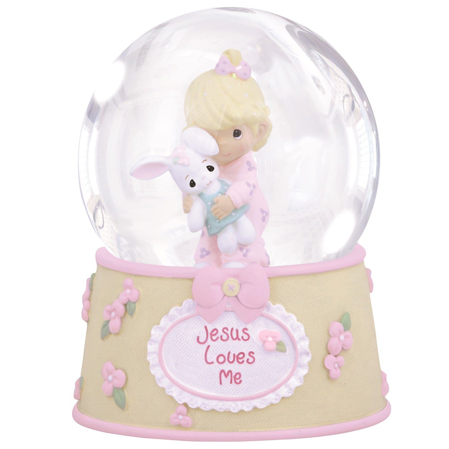 Musical Snow Globe-Jesus Loves Me/Bunny-Girl