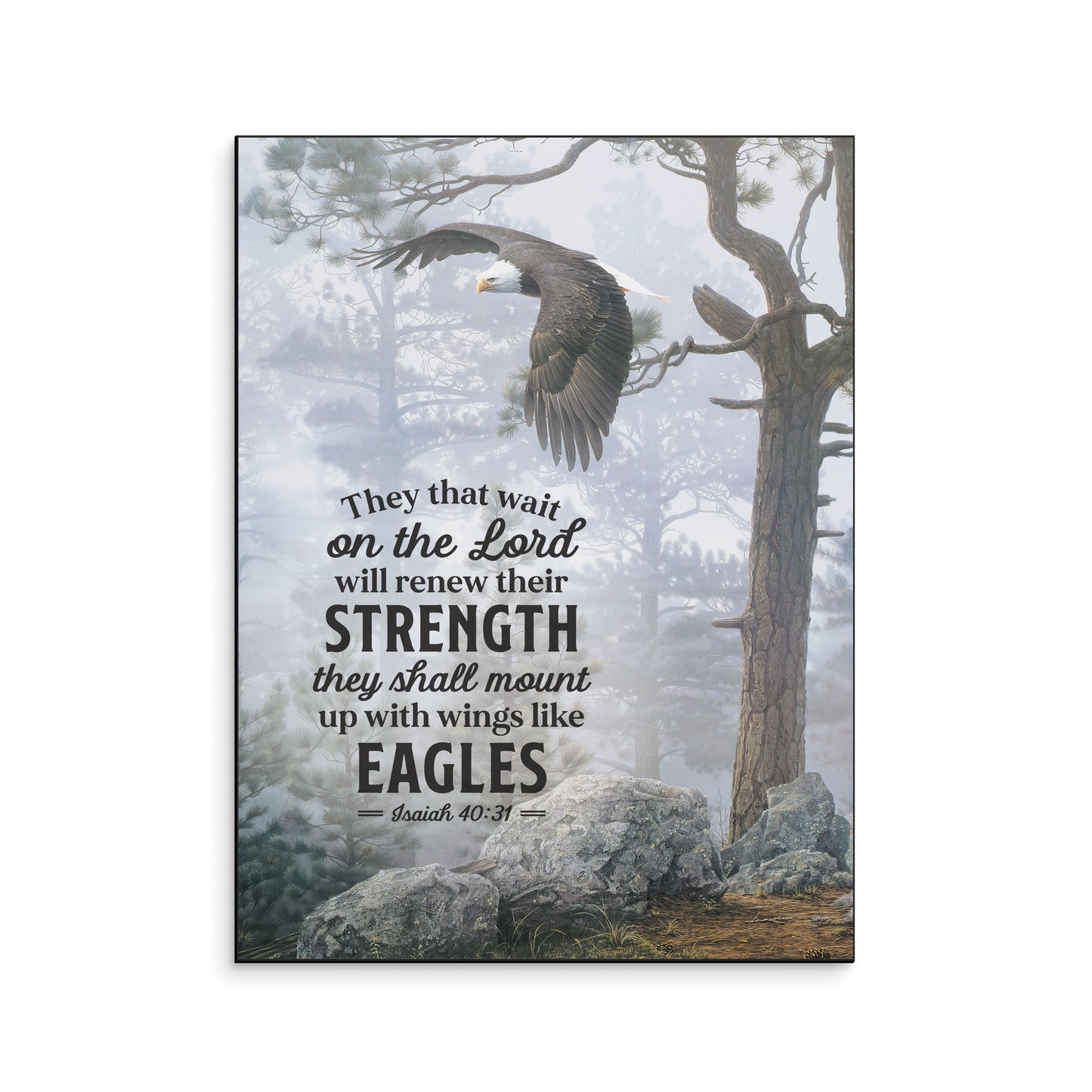 Wall Art Prints-They That Wait Upon The Lord-Eagle (16" x 12")