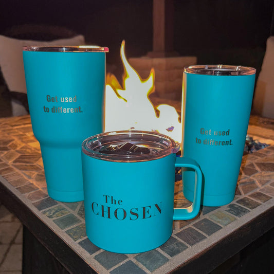 Tumbler-Get Used To Different-The Chosen-Stainless Steel-Teal-30 oz