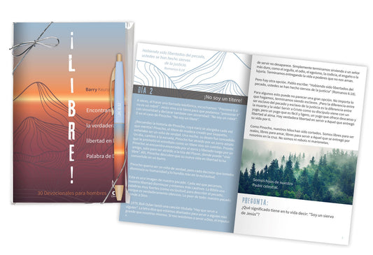 Spanish-Gift Set-Set Free Devotion Book & Pen