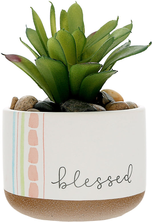 Artificial Potted Plant-Blessed-5"