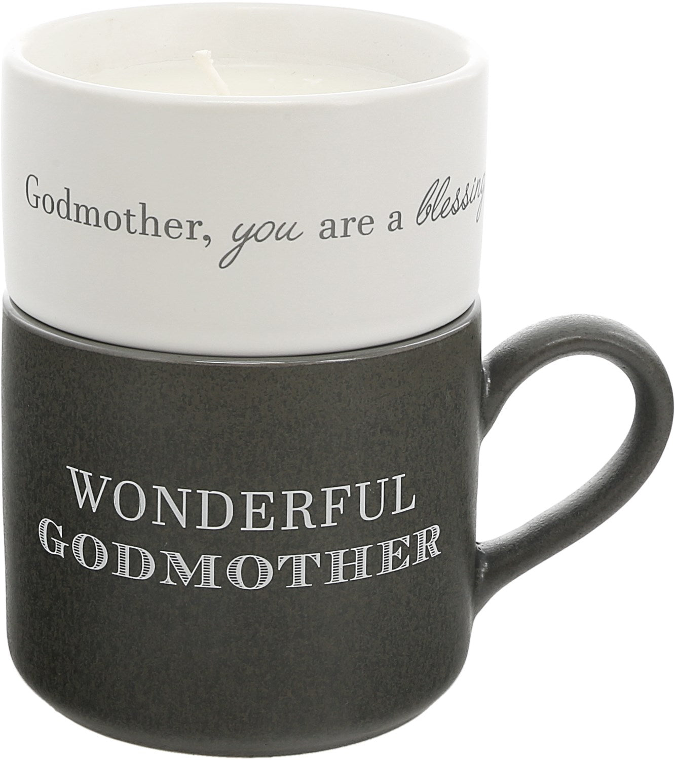 Gift Set-Stacking Mug and Candle-Wonderful Godmother
