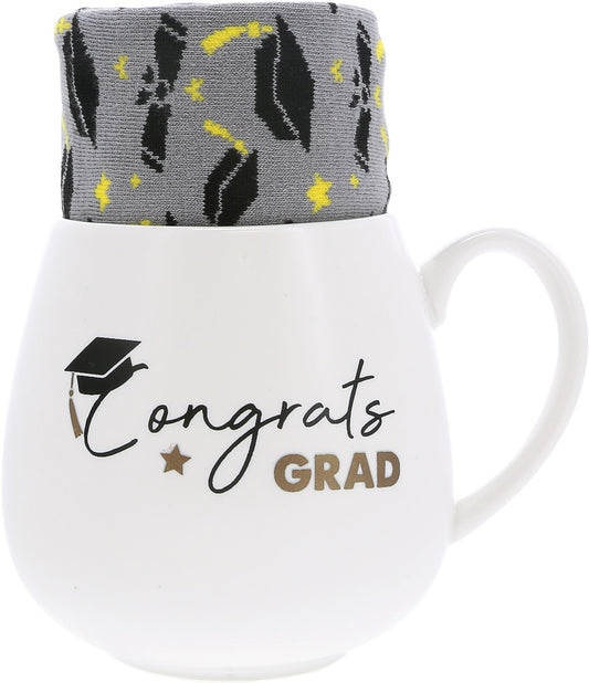 Gift Set-15.5oz Mug And Sock Set-Congrats Grad