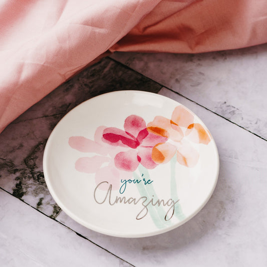 Keepsake Dish-You're Amazing-4"