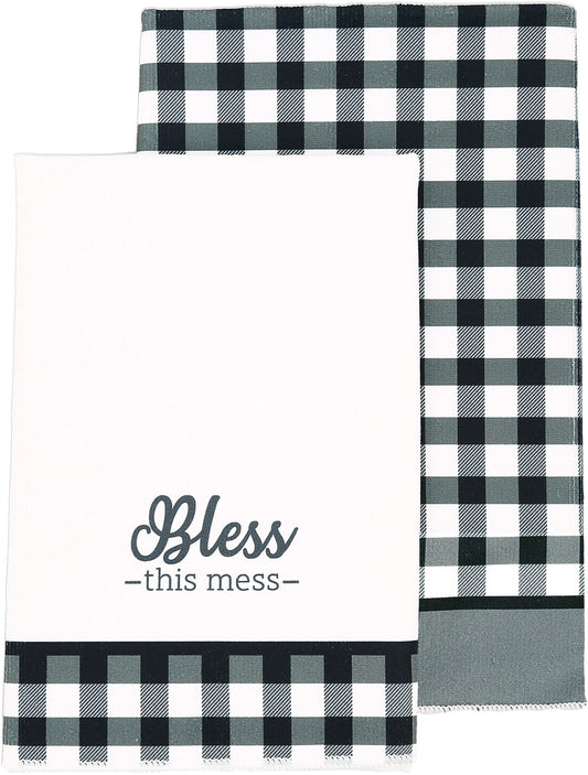 Tea Towel-Bless This Mess-2 Towel Gift Set