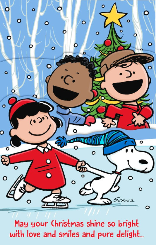 Card-Boxed-Christmas-Peanuts-Snoopy Ice Skating (Box of 18) (2024)