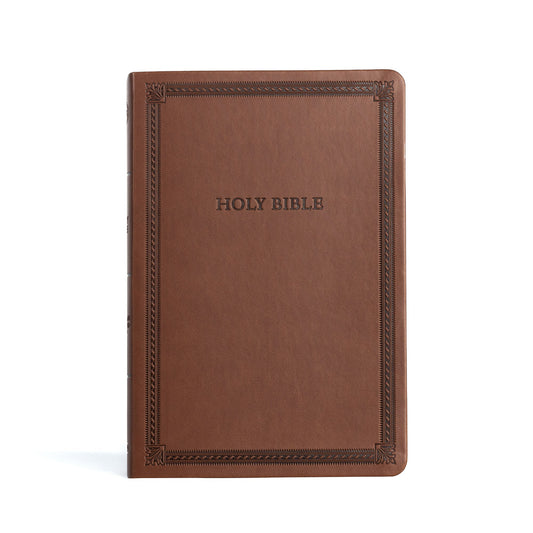CSB Large Print Thinline Bible (Value Edition)-Brown LeatherTouch
