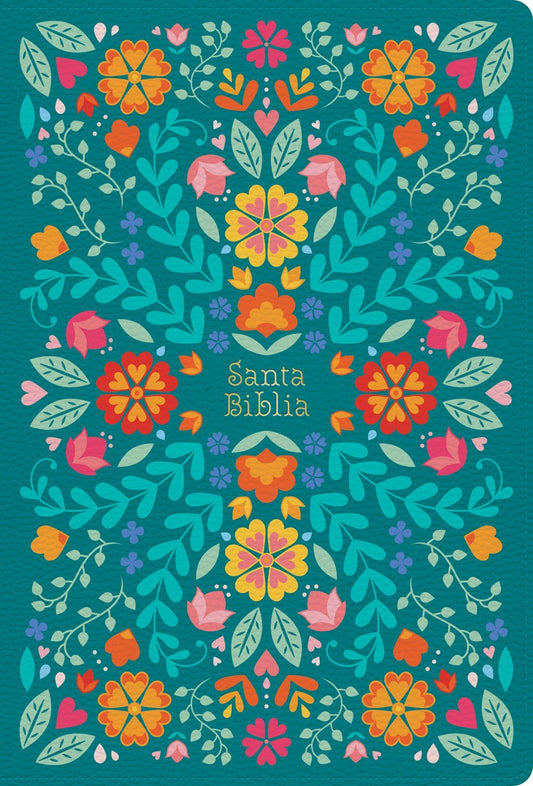 RVR 1960 Biblia Letra Grande Tamano Manual  Edicion 2023 (Hand Size Giant Print)-Floral LeatherTouch Indexed