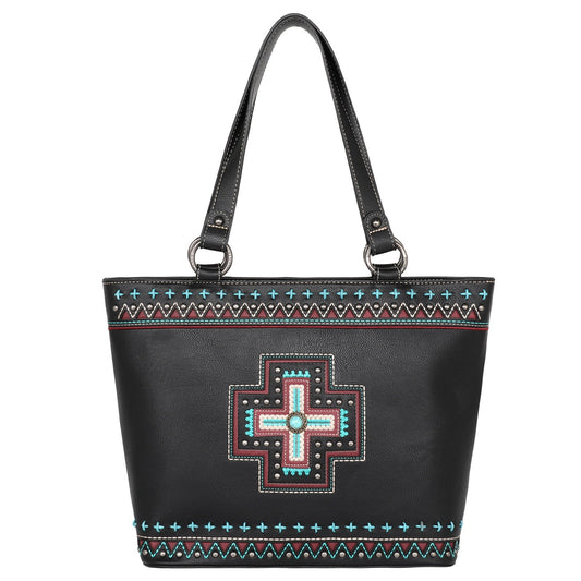 Tote-Aztec Cross (Concealed Carry)-Black