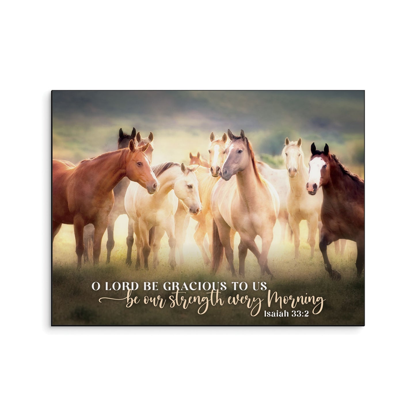Wall Art Prints-Oh Lord Be Gracious-Horses (16" x 12")