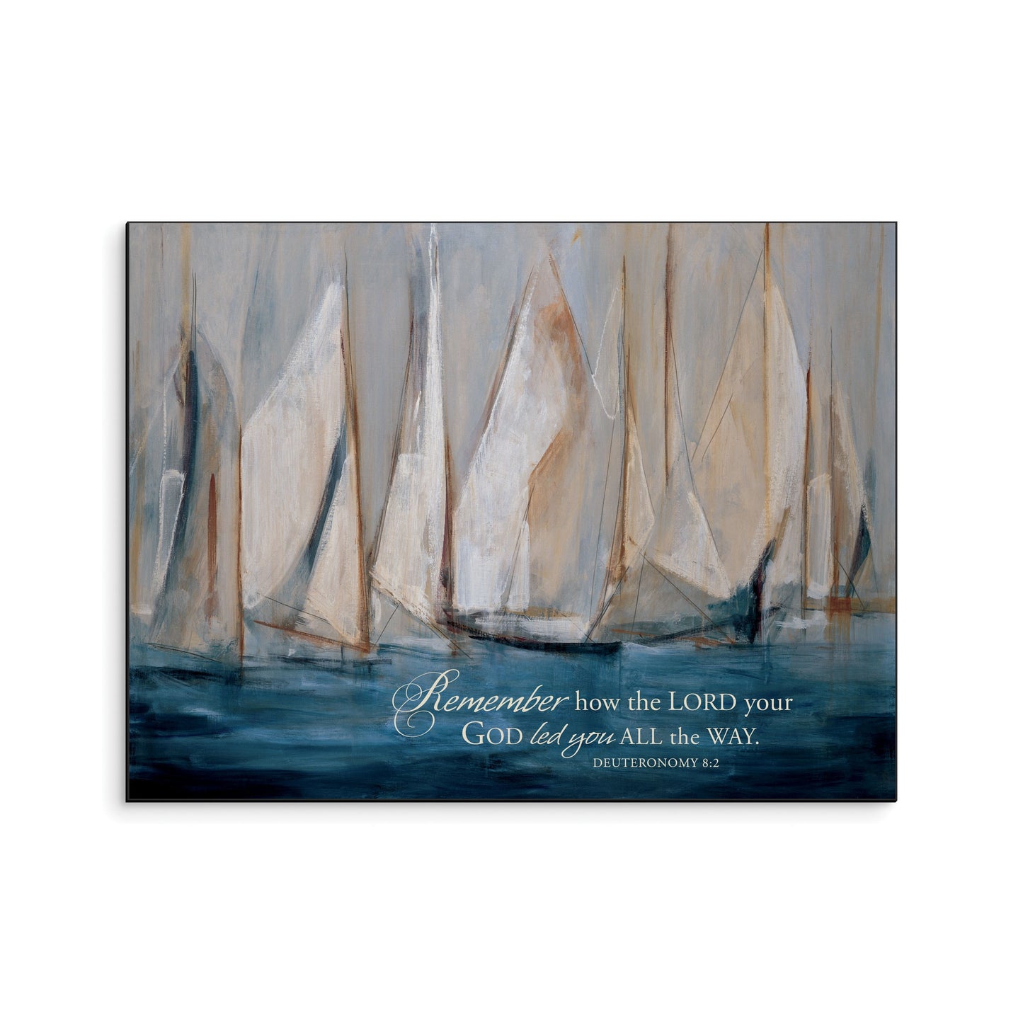Wall Art Prints-Remember How The Lord Led You-Boats (16" x 12")